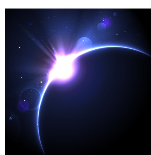 Total solar eclipse Royalty Free Vector Image - VectorStock