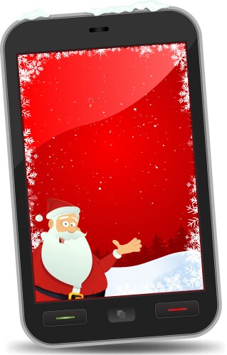 Christmas smartphone wallpaper vector image