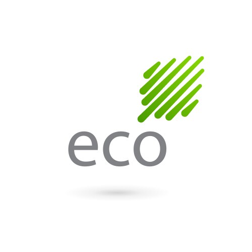 Eco Leaf Logo Template Vector Image