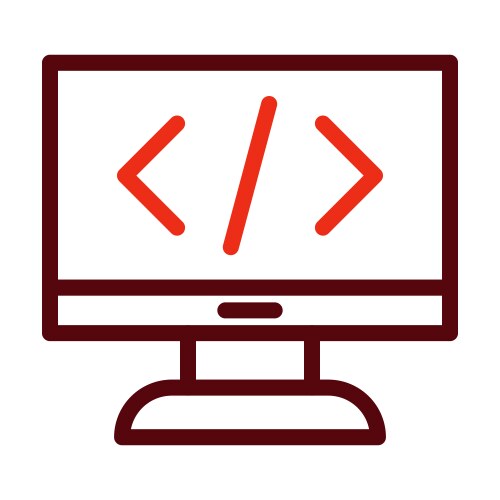 Programming language thick line two color icons vector image