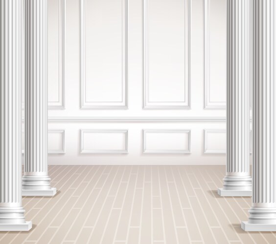 Classic realistic interior design Royalty Free Vector Image