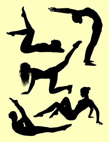 Silhouette of beautiful woman Vector Image