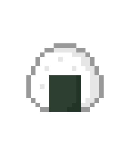 Pixel onigiri image rice ball for 8 bit game asset Vector Image