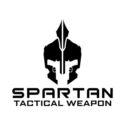 Spartan logo weapon gun tactical Vector Image