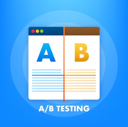 Ab testing split test bug fixing user feedback vector image
