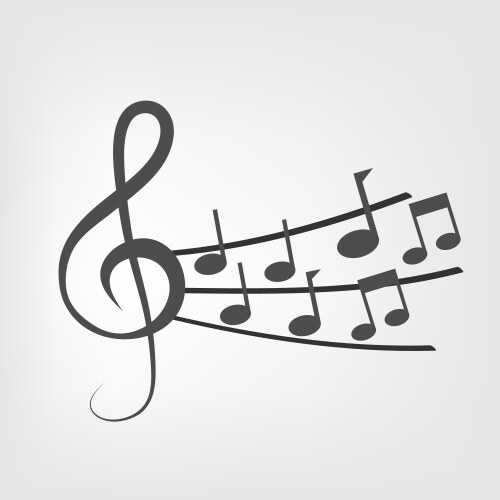 Music notes musical design element isolated Vector Image