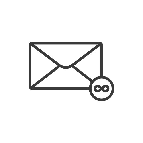 Inbox overload icon in line design vector image