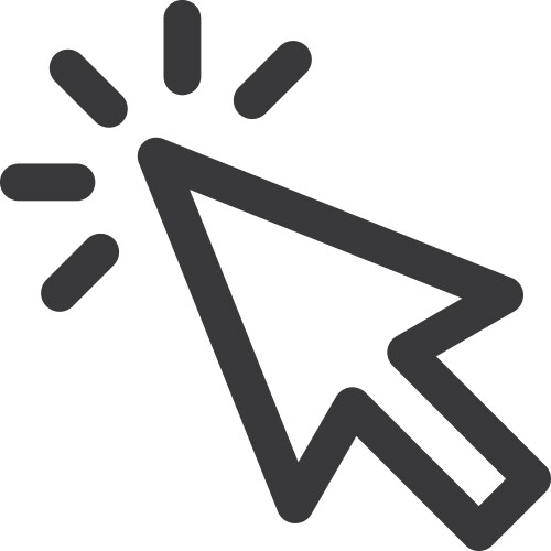 Cursor icon in modern style for web site vector image