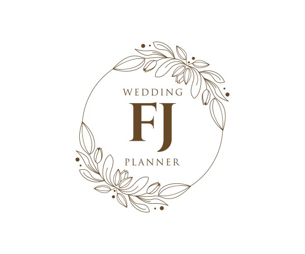 Letter nn wedding monogram logo design Royalty Free Vector