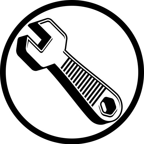 3d wrench detailed work tool three-dimensional sp Vector Image