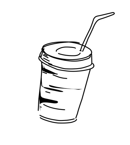 Ice Cup Sketch Vector Image