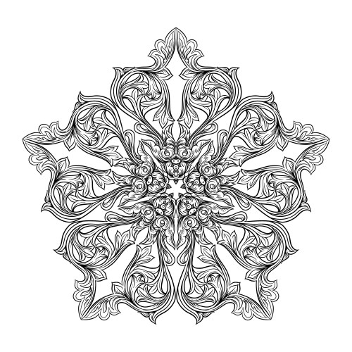 Interlacing circular abstract ornament vector image