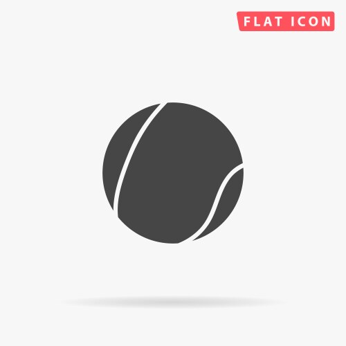 Tennis ball simple flat icon Vector Image