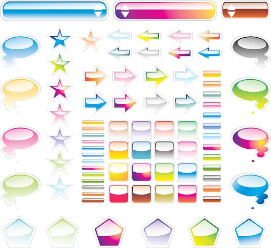 Web UI Elements Collection vector image