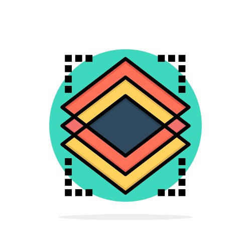 Layers object layer server abstract circle vector image