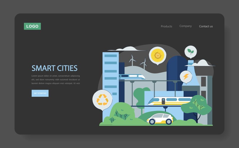 Smart cities concept Royalty Free Vector Image