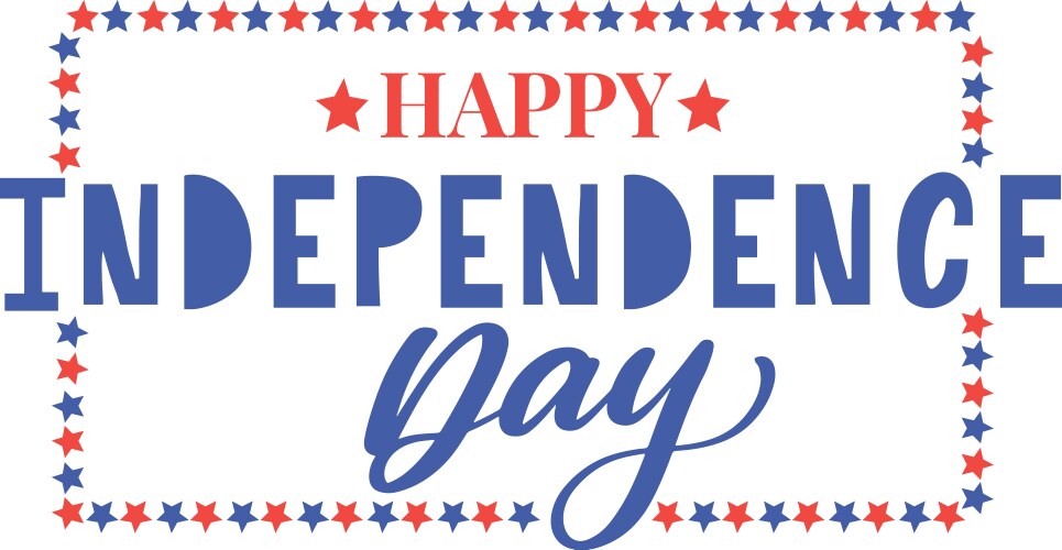 4th of july independence day lettering background Vector Image