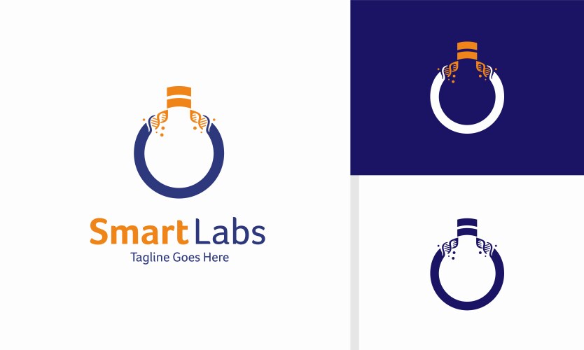 Smart lab logo design concept academy logo Vector Image