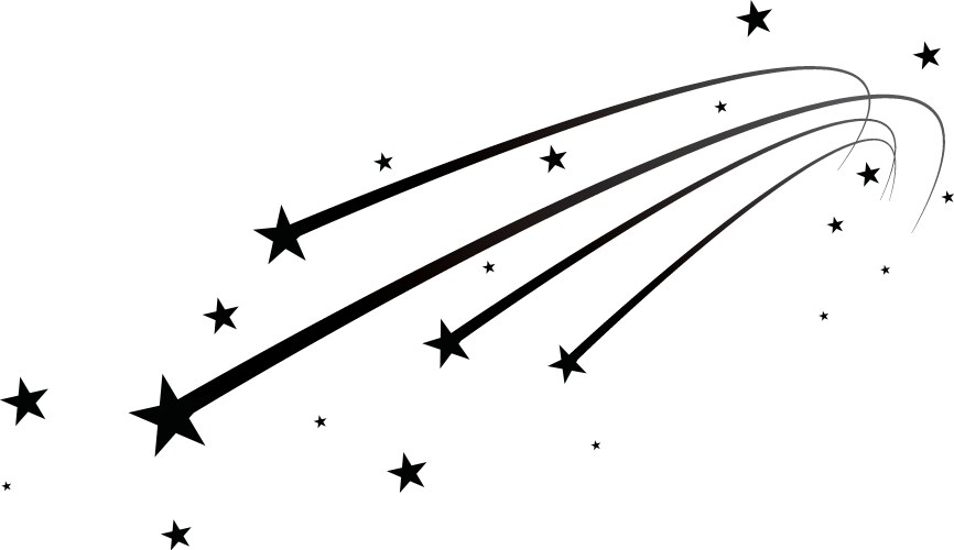 Abstract falling star - black shooting Royalty Free Vector