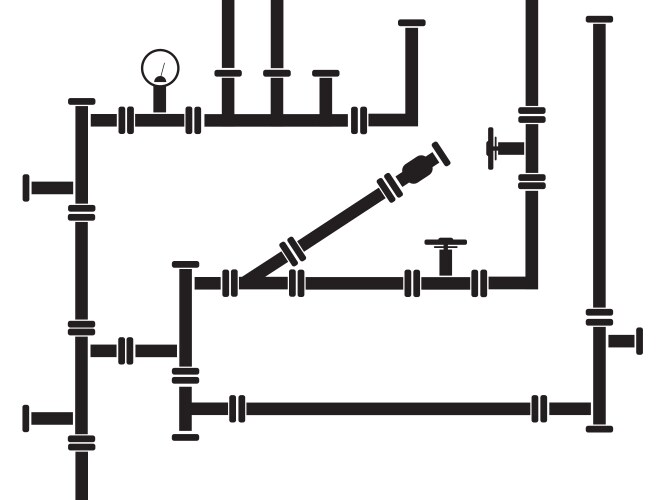 Pipeline system seamless pattern Royalty Free Vector Image