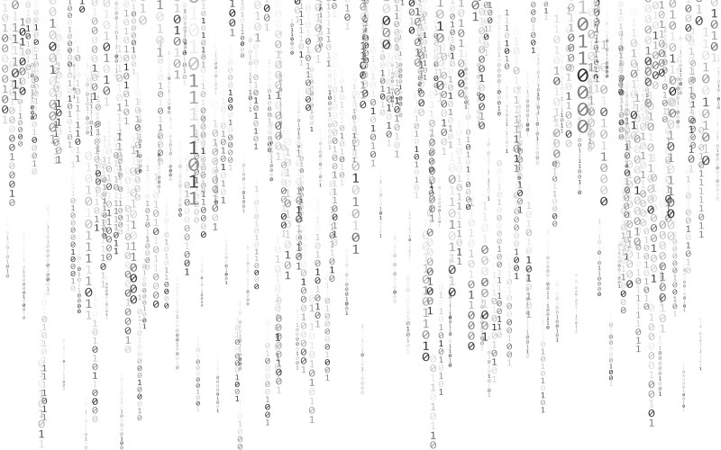 Binary code on white background matrix texture vector image