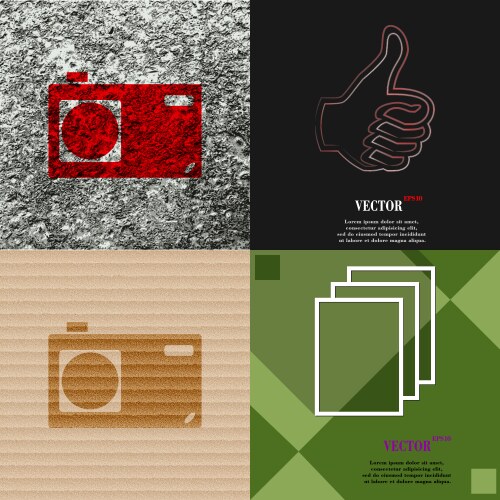 Set of abstract backgrounds with different web vector image