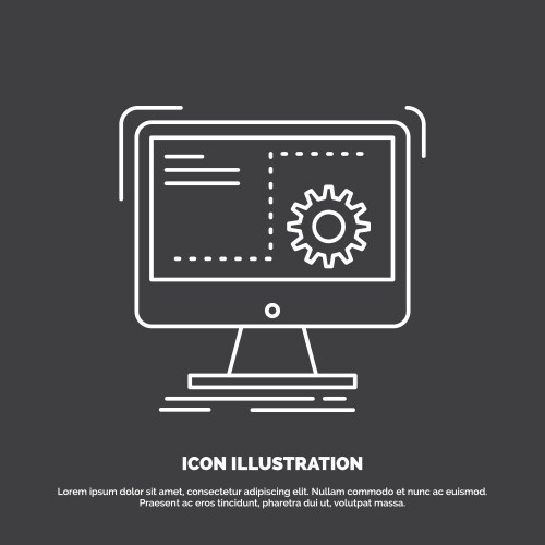 Command computer function process progress icon vector image