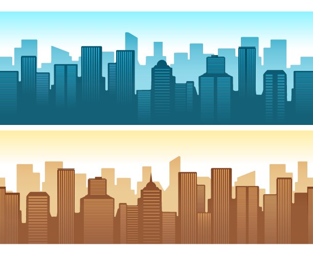 3d cityscape buildings background Royalty Free Vector Image