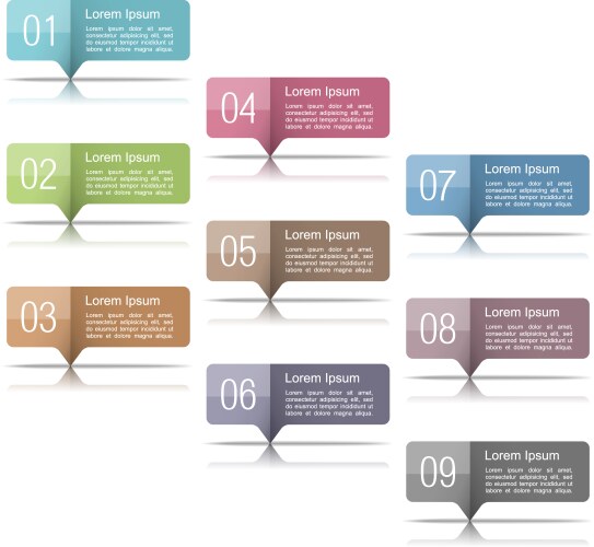 Map markers with numbers Royalty Free Vector Image