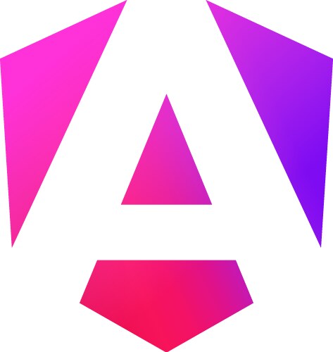 Logo of angular javascript frontend framework vector image