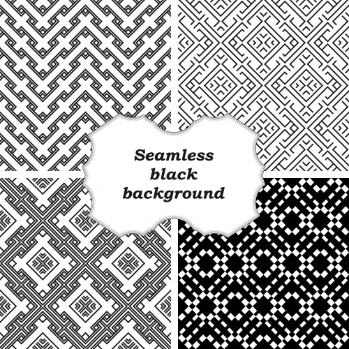 Mono line backgrounds with simple patterns vector image