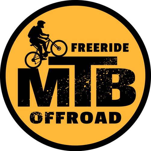 Mountain Bike Logo - Adventure Style Royalty Free Vector
