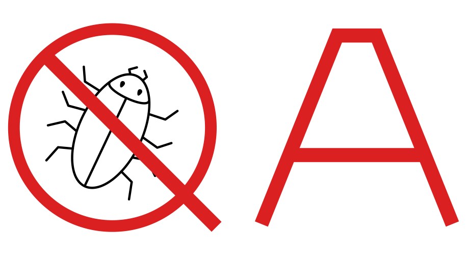 Quality assurance testing software bug detecting vector image