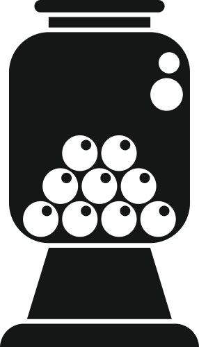 Gumball machine dispensing colorful gumballs icon Vector Image