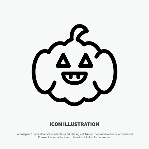 Pumpkin american line icon Vector Image