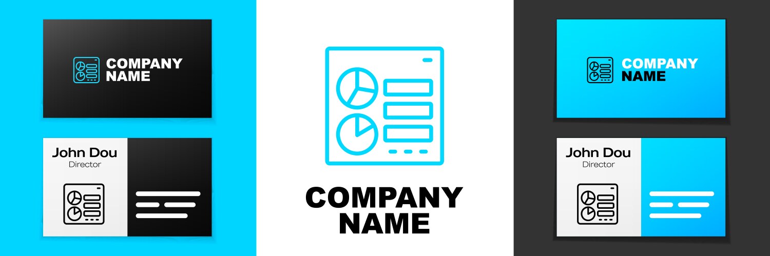 Blue line computer api interface icon isolated vector image