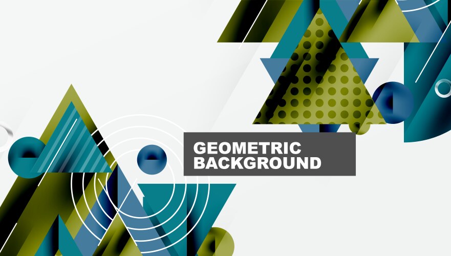Abstract geometric shapes overlap creating vector image