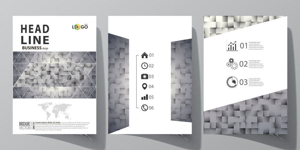 Business templates for brochure magazine flyer vector image