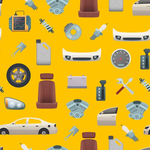 Car parts pattern or background vector image