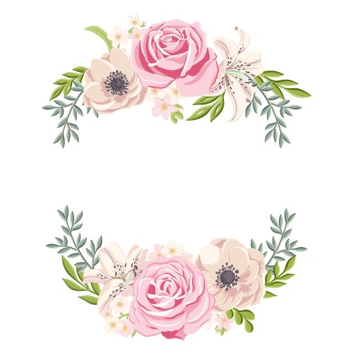 Floral Rose Set Vector Image