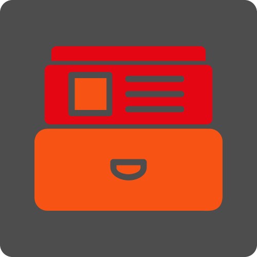 Index box rounded square button vector image