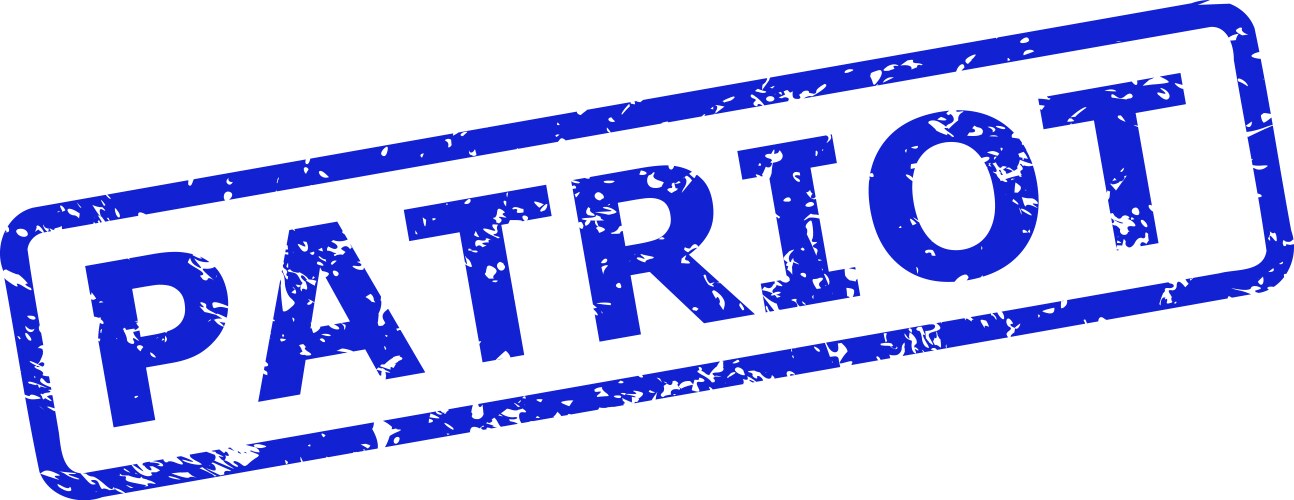 Patriot stamp with rubber surface and rounded rect Vector Image