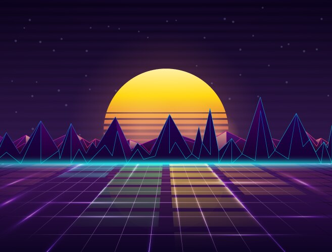 Background in style 80s Royalty Free Vector Image