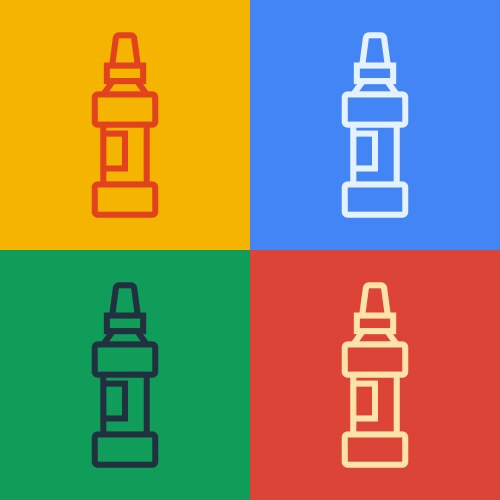Pop art line marker pen icon isolated on color vector image