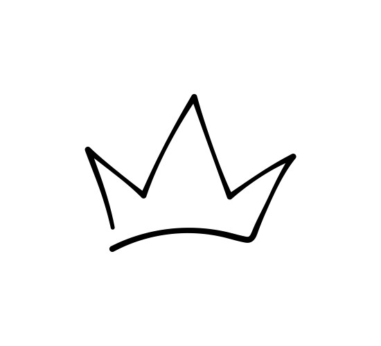 Hand drawn doodle crown king sketch Vector Image