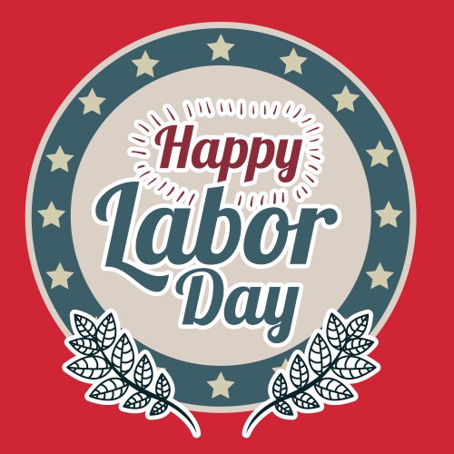 Retro labor day design Vector Image