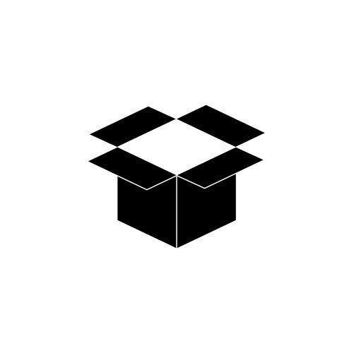 Open box flat icon Royalty Free Vector Image - VectorStock