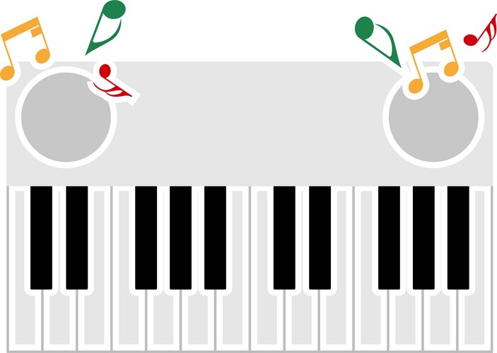 Piano keyboard icon vector image