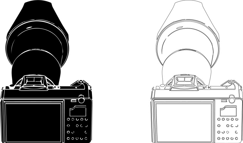 Camera on white background Royalty Free Vector Image