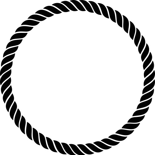 Single rope braided line in a perfect circle vector image